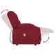 2-местен масажен реклайнер с държачи за чаши виненочервен плат