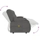 4-местен масажен реклайнер с държачи за чаши светлосив текстил