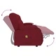 4-местен масажен реклайнер с държачи за чаши виненочервен плат