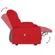2-местен масажен реклайнер с държачи за чаши червен еко кожа