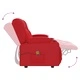 2-местен масажен реклайнер с държачи за чаши червен еко кожа