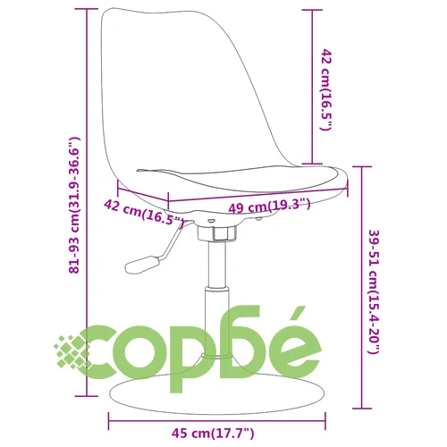 Въртящи се трапезни столове, 6 бр, черни, текстил ➤ топ цена ➤ sorbe.bg