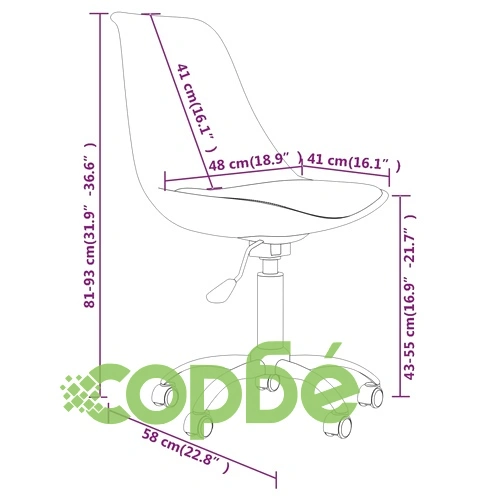 Въртящи се трапезни столове, 4 бр, кремави, текстил ➤ топ цена ➤ sorbe.bg