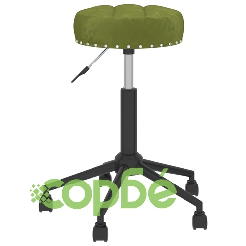 3085572  Swivel Massage Stool Light Green Velvet (333050) ➤ топ цена ➤ sorbe.bg