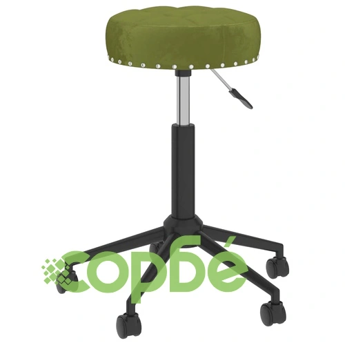 3085572  Swivel Massage Stool Light Green Velvet (333050) ➤ топ цена ➤ sorbe.bg