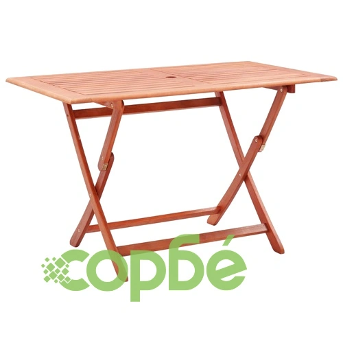 Градински трапезен комплект, 7 части, сив, евкалипт масив ➤ топ цена ➤ sorbe.bg