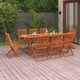 Градински трапезен комплект, 9 части, 220x90x75см, акация масив