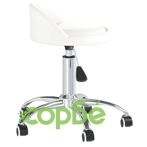 Масажна табуретка, бяла, изкуствена кожа ➤ топ цена ➤ sorbe.bg