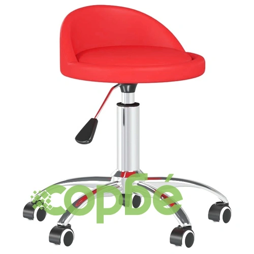 Масажна табуретка, червена, изкуствена кожа ➤ топ цена ➤ sorbe.bg