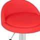Масажна табуретка, червена, изкуствена кожа