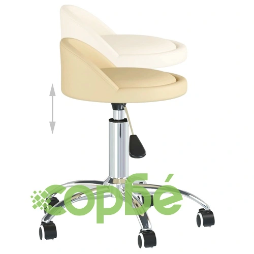 Масажна табуретка, кремава, изкуствена кожа ➤ топ цена ➤ sorbe.bg