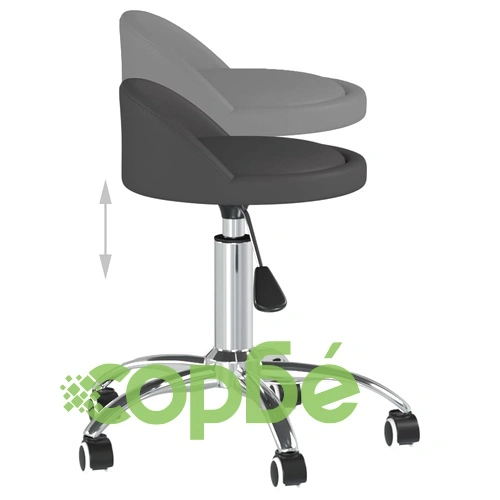 Масажна табуретка, сива, изкуствена кожа ➤ топ цена ➤ sorbe.bg