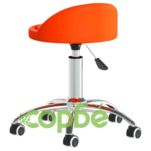 Масажна табуретка, оранжева, изкуствена кожа ➤ топ цена ➤ sorbe.bg