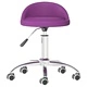 Масажна табуретка, лилава, изкуствена кожа