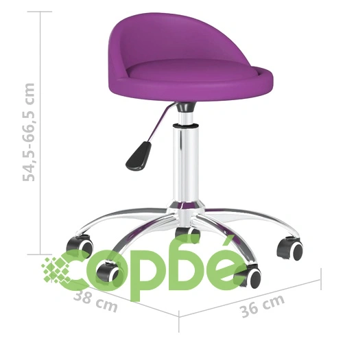 Масажна табуретка, лилава, изкуствена кожа ➤ топ цена ➤ sorbe.bg