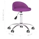 Масажна табуретка, лилава, изкуствена кожа
