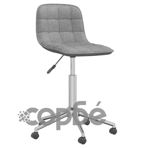Въртящи се трапезни столове, 4 бр, светлосиви, текстил ➤ топ цена ➤ sorbe.bg