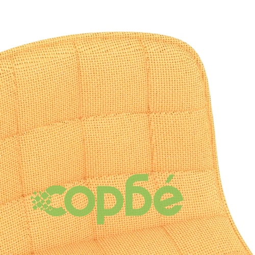 Въртящи се трапезни столове, 4 бр, жълти, текстил ➤ топ цена ➤ sorbe.bg