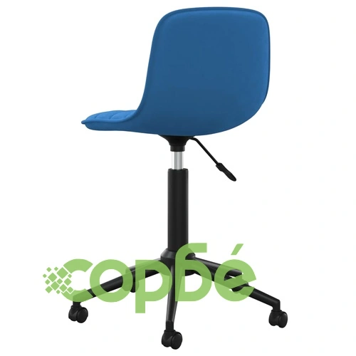 Въртящи се трапезни столове, 4 бр, сини, кадифе ➤ топ цена ➤ sorbe.bg