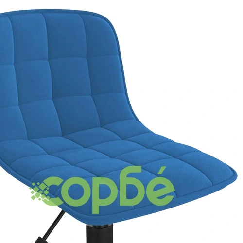 Въртящи се трапезни столове, 4 бр, сини, кадифе ➤ топ цена ➤ sorbe.bg