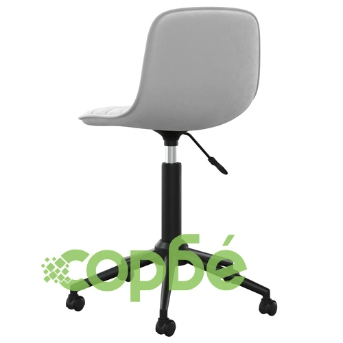 Въртящи се трапезни столове, 6 бр, светлосиви, кадифе ➤ топ цена ➤ sorbe.bg