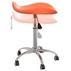 Въртящ се трапезен стол, оранжев, изкуствена кожа