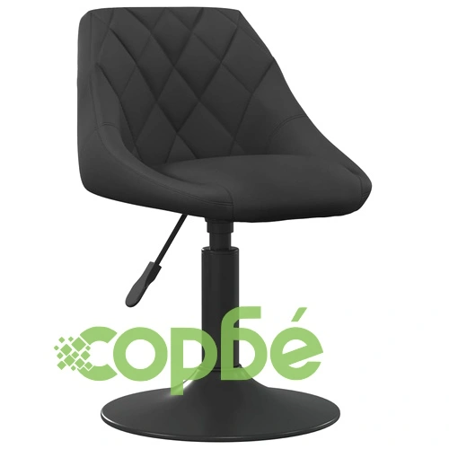 Въртящи трапезни столове, 4 бр, черни, кадифе ➤ топ цена ➤ sorbe.bg