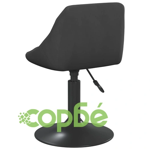 Въртящи трапезни столове, 4 бр, черни, кадифе ➤ топ цена ➤ sorbe.bg