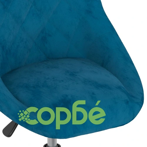 Въртящи се трапезни столове, 6 бр, сини, кадифе ➤ топ цена ➤ sorbe.bg