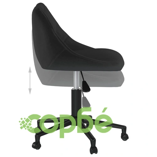 Въртящи трапезни столове, 4 бр, черни, кадифе ➤ топ цена ➤ sorbe.bg