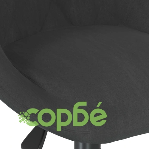 Въртящ се трапезен стол, черен, кадифе ➤ топ цена ➤ sorbe.bg
