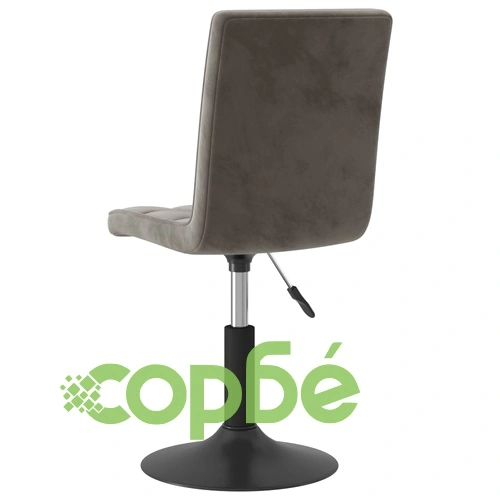 Въртящи трапезни столове, 4 бр, тъмносиви, кадифе ➤ топ цена ➤ sorbe.bg