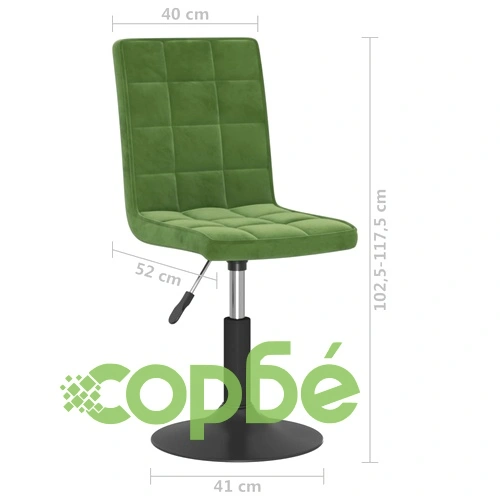 Въртящи се трапезни столове, 6 бр, тъмнозелени, кадифе ➤ топ цена ➤ sorbe.bg