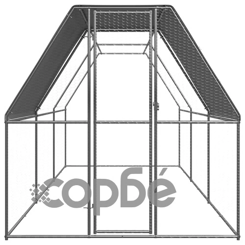 Птичарник на открито, 2x6x2 м, поцинкована стомана ➤ топ цена ➤ sorbe.bg