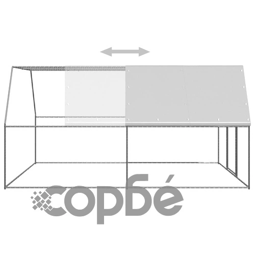 Птичарник на открито, 3x4x2 м, поцинкована стомана ➤ топ цена ➤ sorbe.bg