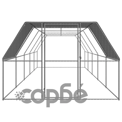 Птичарник на открито, 3x10x2 м, поцинкована стомана ➤ топ цена ➤ sorbe.bg