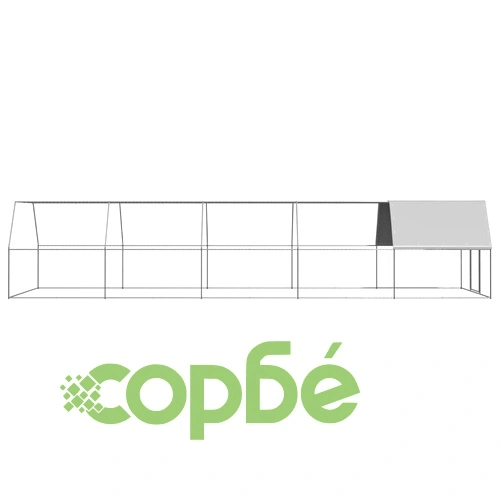 Птичарник на открито, 3x10x2 м, поцинкована стомана ➤ топ цена ➤ sorbe.bg