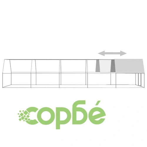 Птичарник на открито, 3x10x2 м, поцинкована стомана ➤ топ цена ➤ sorbe.bg