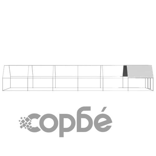 Птичарник на открито, 3x12x2 м, поцинкована стомана ➤ топ цена ➤ sorbe.bg