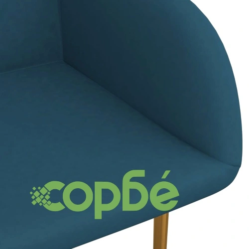 Трапезни столове, 4 бр, сини, кадифе ➤ топ цена ➤ sorbe.bg
