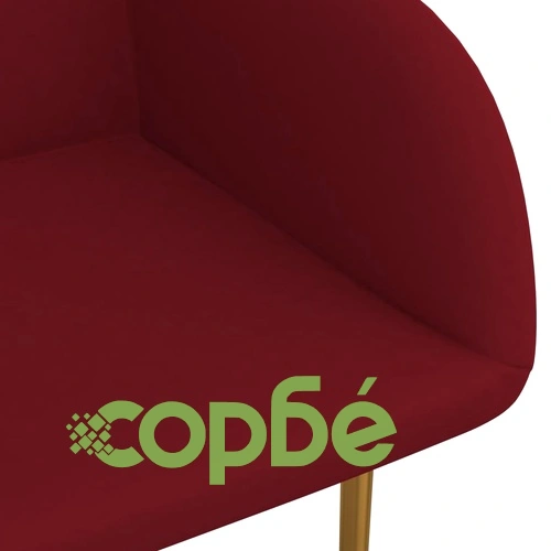 Трапезни столове, 4 бр, виненочервени, кадифе ➤ топ цена ➤ sorbe.bg