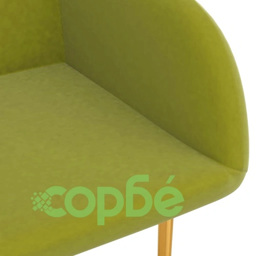 Трапезни столове, 6 бр, светлозелени, кадифе ➤ топ цена ➤ sorbe.bg