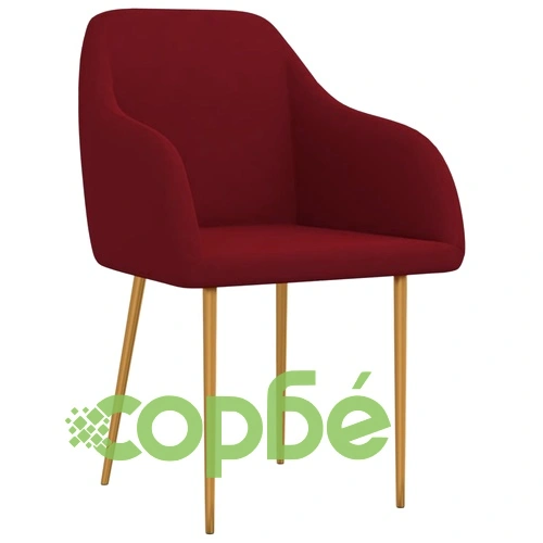 Трапезни столове, 6 бр, виненочервени, кадифе ➤ топ цена ➤ sorbe.bg
