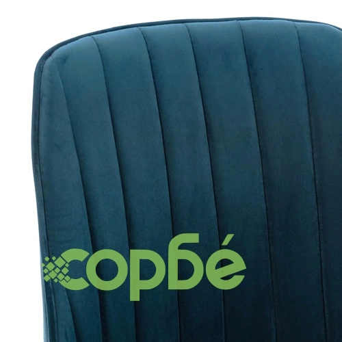 Въртящ се офис стол, син, кадифе ➤ топ цена ➤ sorbe.bg