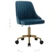 Въртящ се офис стол, син, кадифе