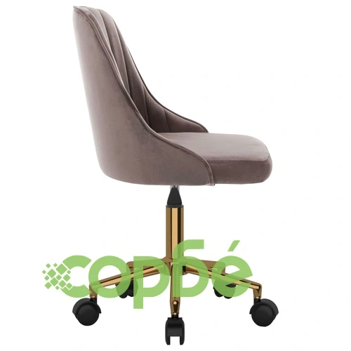 Въртящ се офис стол, светлосив, кадифе ➤ топ цена ➤ sorbe.bg