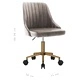 Въртящ се офис стол, светлосив, кадифе