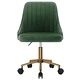 Въртящ се офис стол, тъмнозелен, кадифе