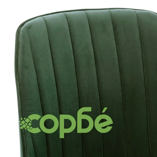 Въртящ се офис стол, тъмнозелен, кадифе ➤ топ цена ➤ sorbe.bg