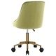 Въртящ се офис стол, светлозелен, кадифе